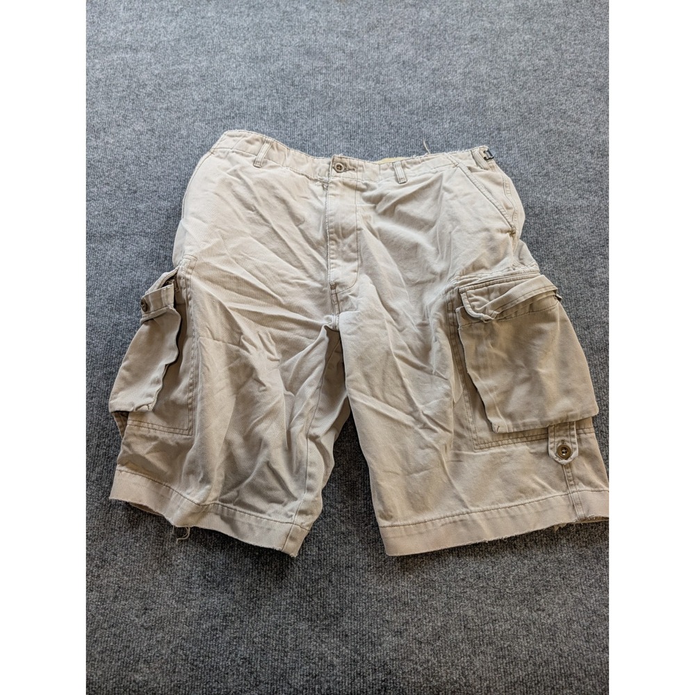 Vintage Polo Jeans Co Ralph Lauren Cargo Shorts Mens 34 Tan Military Utility - Picture 8 of 11
